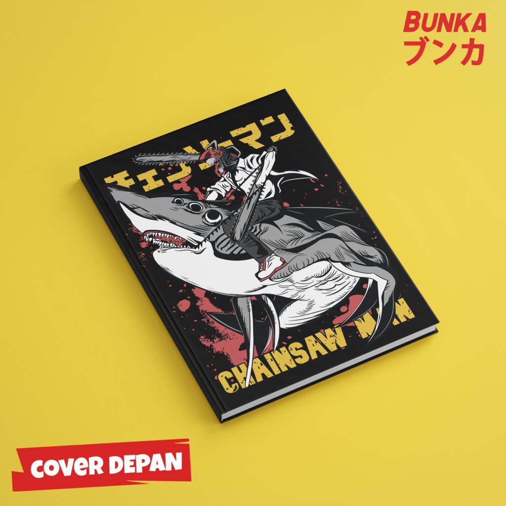 

Note Book Aesthetic Anime Chainsaw Man Shark Hardcover A5 Buku Tulis Catatan Notes Agenda Planner Jurnal vintage buku catatan story book kado anniversary valentine cowok cewek murah