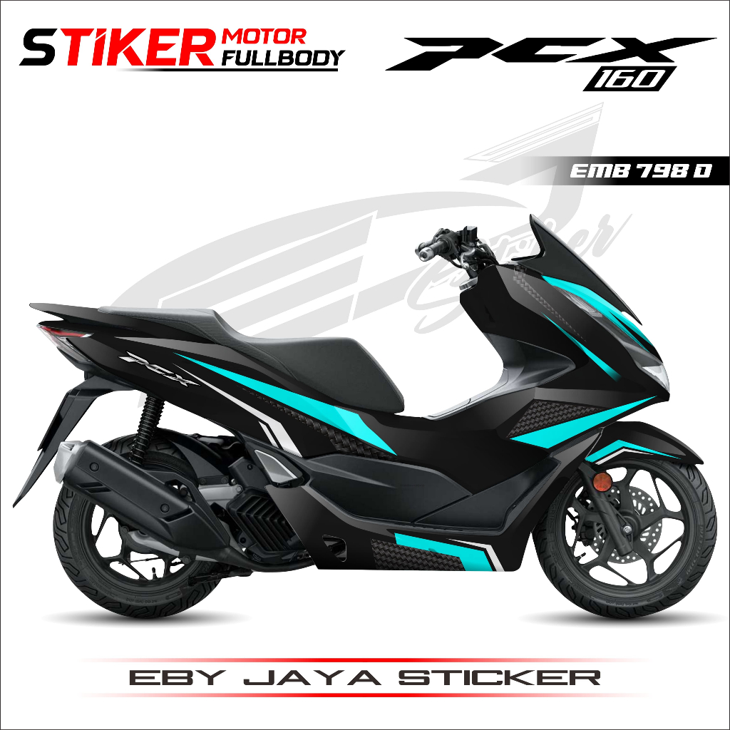 STIKER DECAL ALL PCX GRATIS CUSTOM NAMA VARIASI MOTOR-STIKER TERMURAH LANGSUNG CETAK MOTOR PCX-EMB79