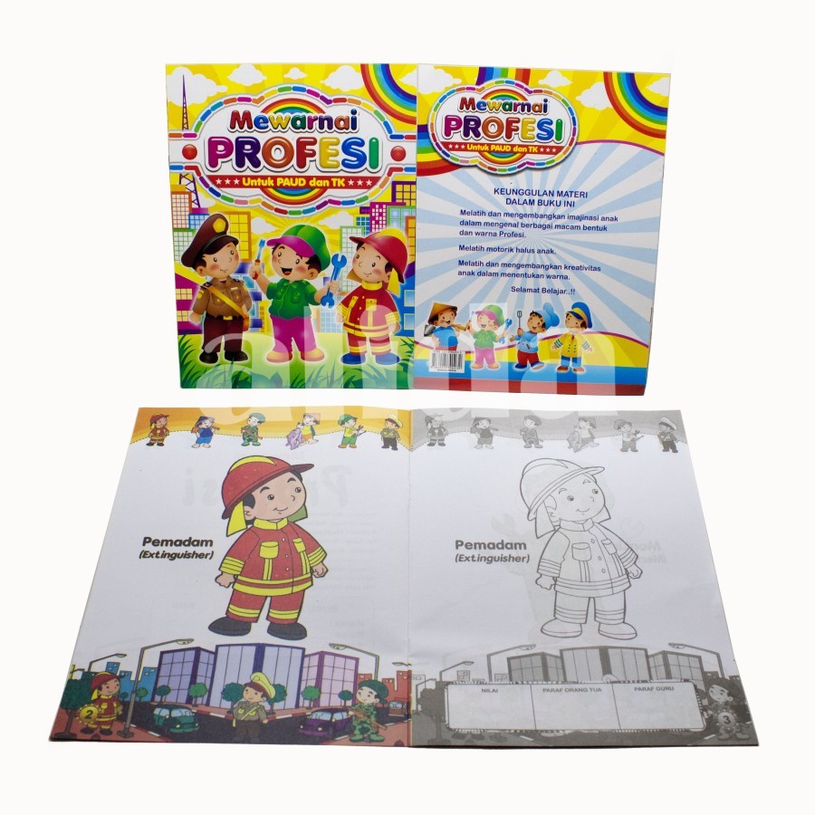 belajar mewarnai Buku Mewarnai ukuran besar