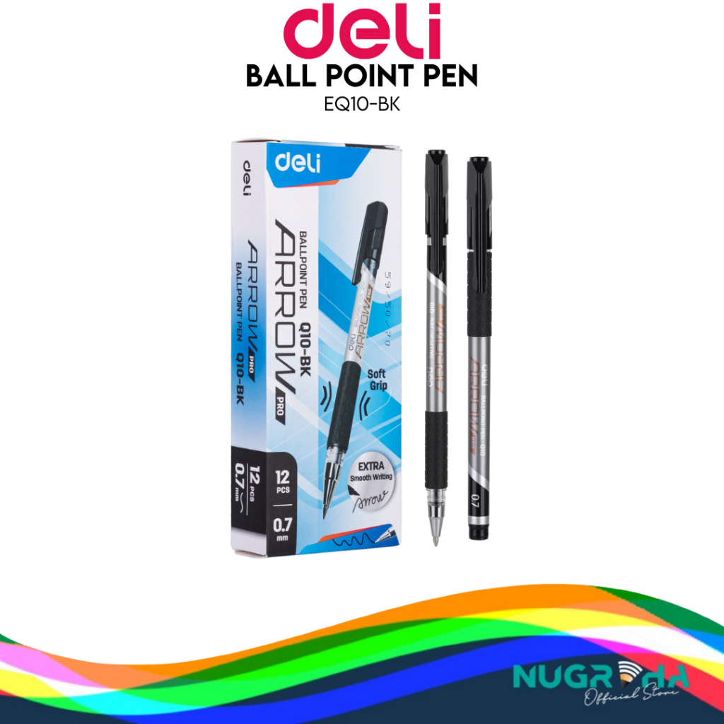 

Deli EQ10 Pena Pen Pulpen Ballpoint Tinta Hitam 0.7 mm