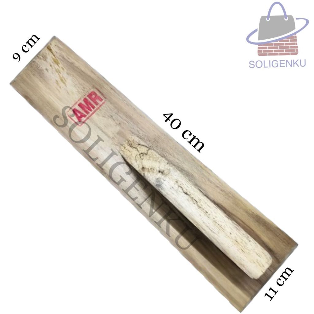 Raskam Kayu AMR Jati Purnis 40cm Raskam Plester Polesan Tembok
