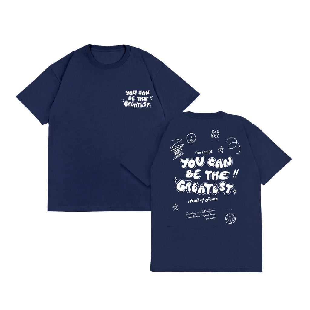 WGUD'S T-shirt YOU CAN BE THE GREATEST [sablon DTF] Unisex Pria & Wanita *PREMIUM QUALITY*-NAVY