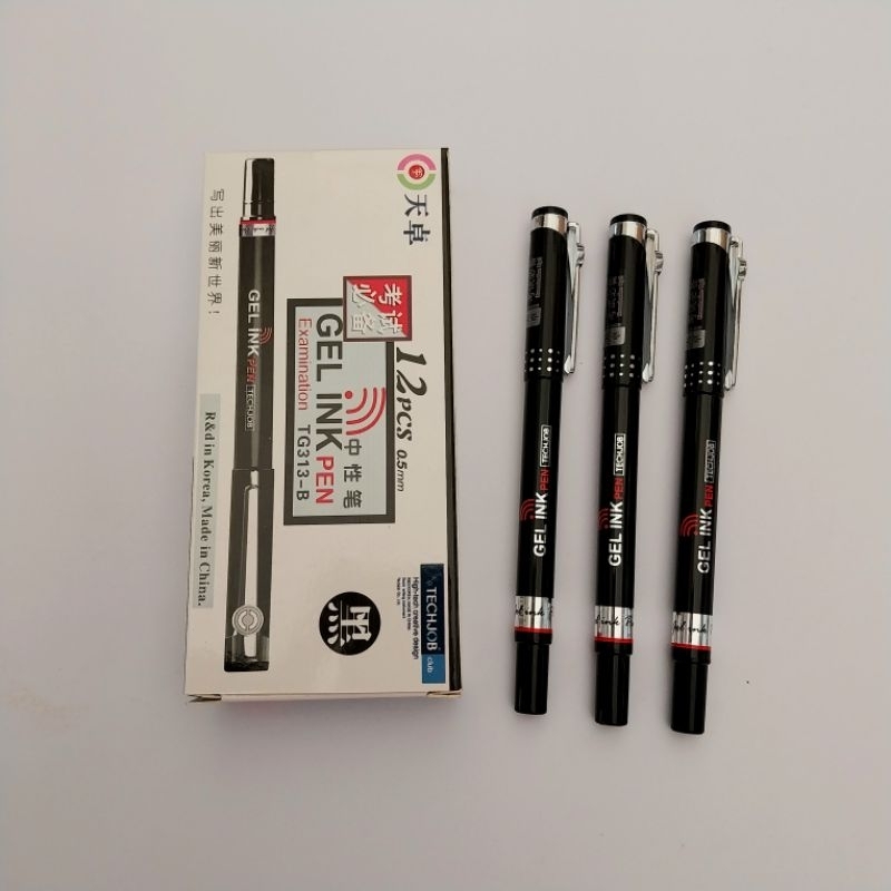 

(12 pcs) Bolpen/Pulpen/Ballpoint Techjob TG313B 0.5mm