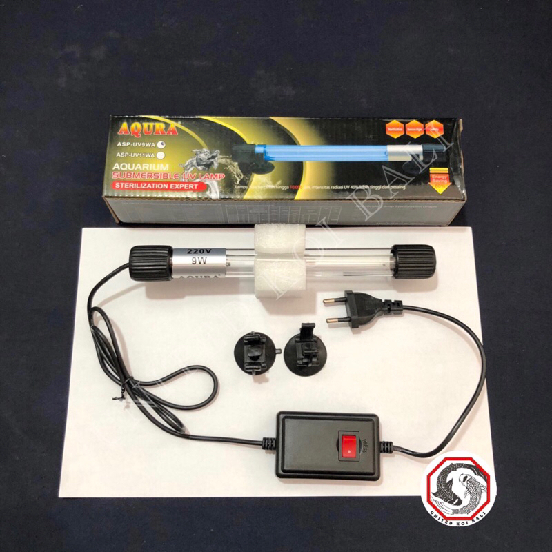 LAMPU UV KOLAM IKAN KOI DAN AQUARIUM AQURA ASP UV-9watt