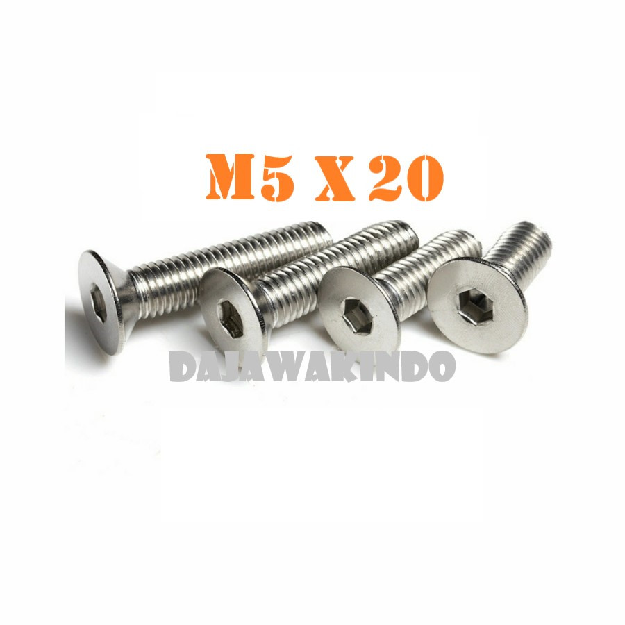 Baut JF L Stainless / Verseng M5 x 20 Stainless 304