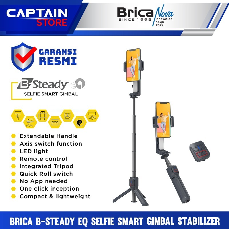 Brica B-Steady EQ Selfie Smart Gimbal Stabilizer - Brica B-Steady EQ