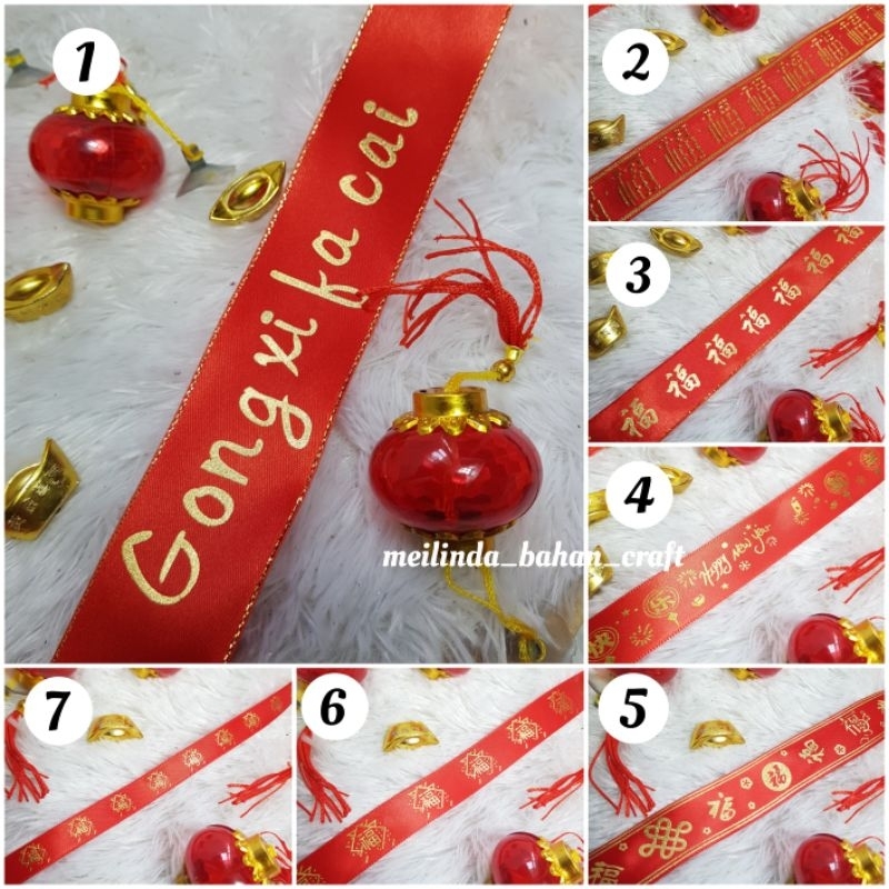 

A43-14(1 yard) PITA IMLEK GONGXIFACAI CNY CHINESE NEW YEARPITA HAMPERS KADO Jual per yard 90 cm