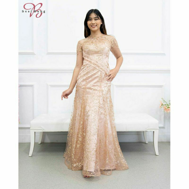 Gaun Pesta 6126 Rose Gold