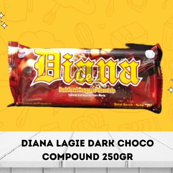 

~~~~~] LAGIE Diana Dark Choco Compound 250gr/Lagie DCC Coklat Batang 250gr