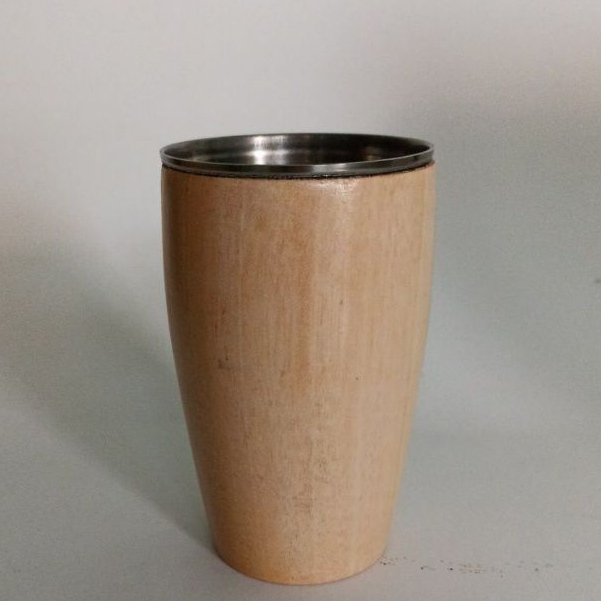 Gelas Mug Kayu Stainless / Gelas Souvenir Estetik