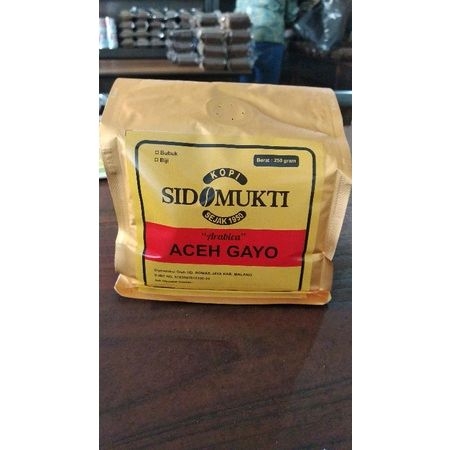 

Kopi 100% Arabika Sido Mukti Aceh Gayo 250gr