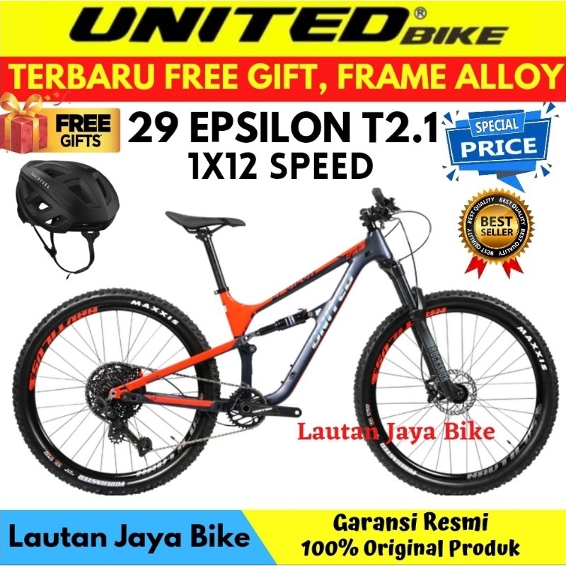 sepeda MTB 29 United epsilon T2.1 alloy 12 speed