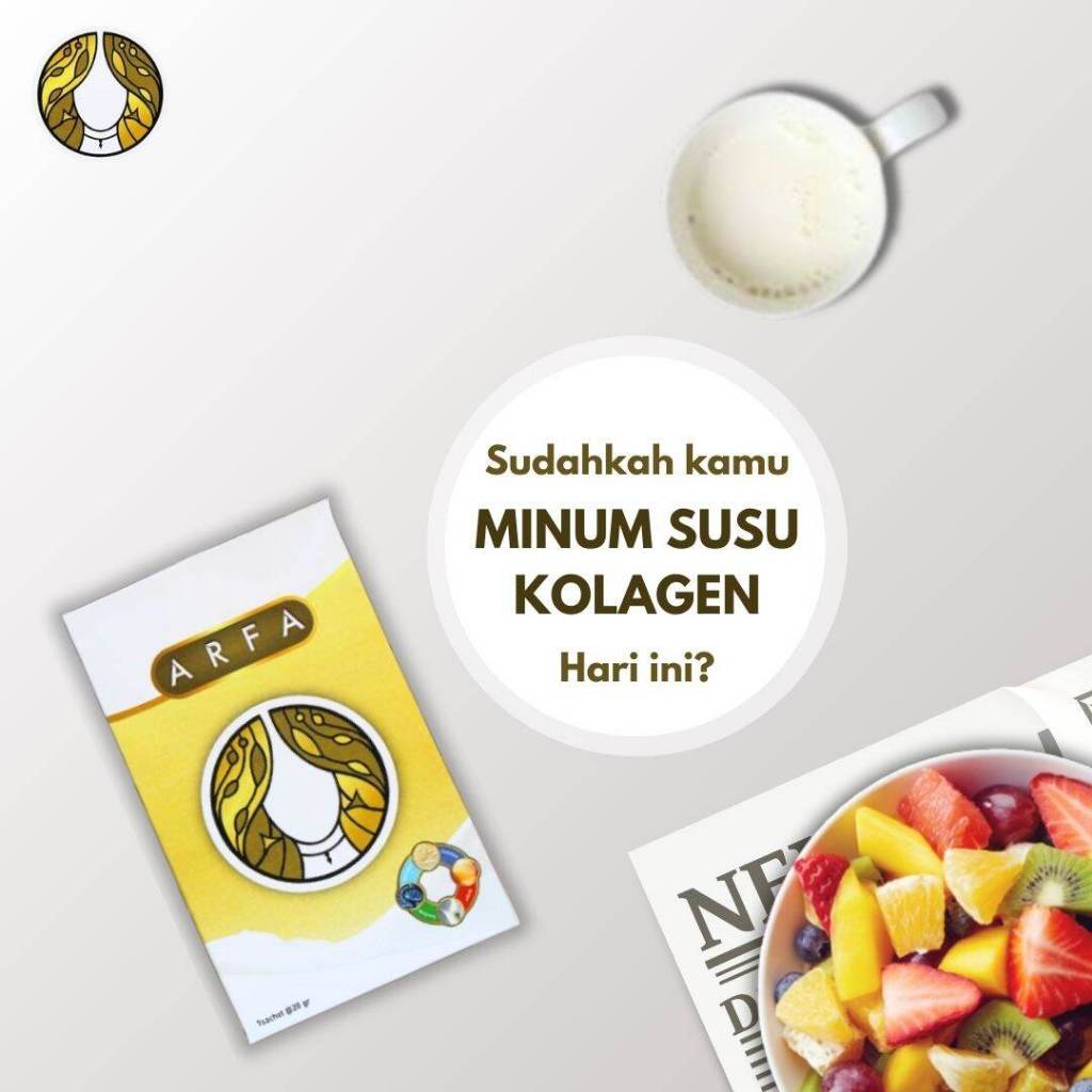 

SUSU COLLAGEN ARFA / SUSU KAMBING ETAWA ARFA SUSU BUBUK 1 BOX ISI 10 SACHET ORIGINAL.