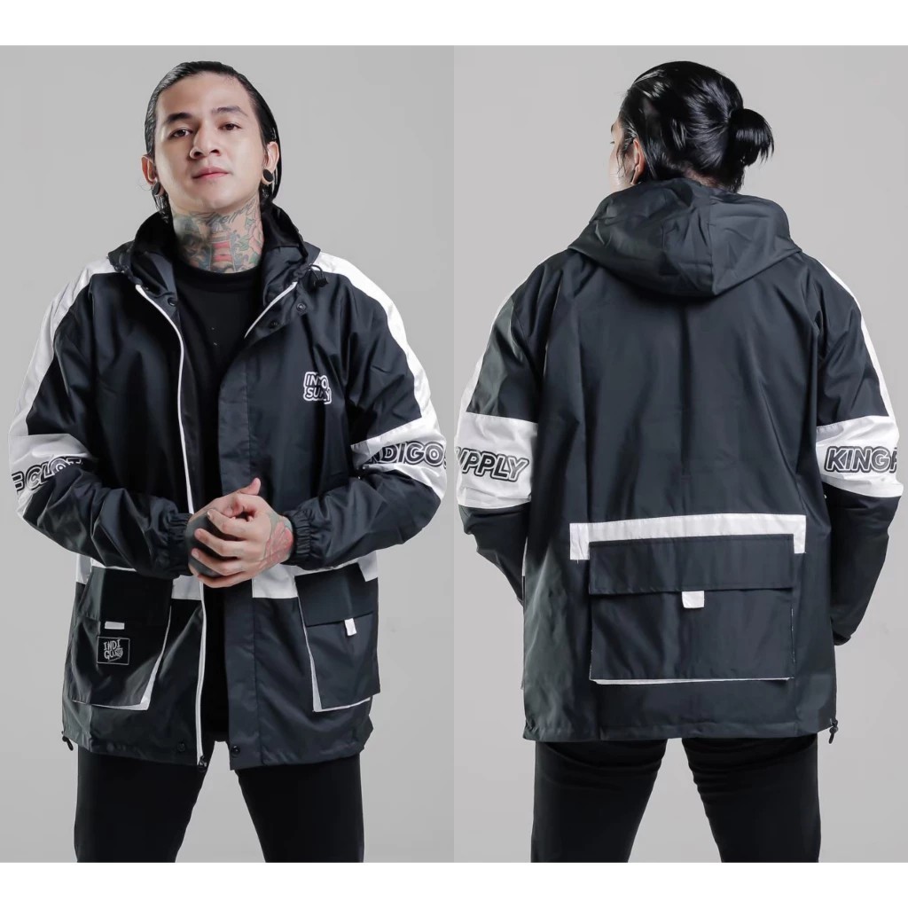 JAKET PRIA PARKA PARASUT INDIGO SUPPLY ORIGINAL - JAKET PARASUT UNISEX TERBARU