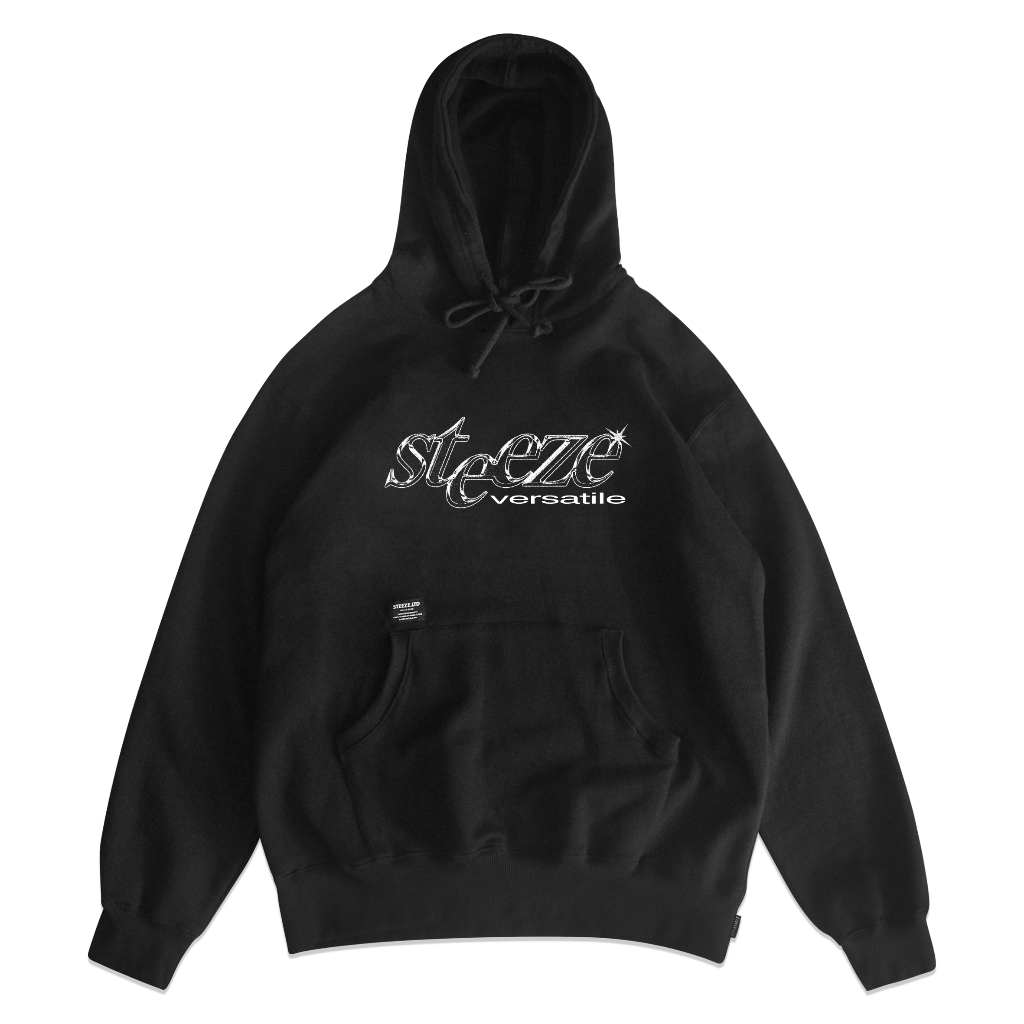 STEEZE.LTD - VERSATILE PULLOVER HOODIE BLACK