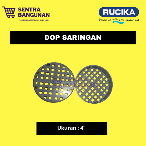 TUTUP PIPA / DOP SARINGAN PVC 4" INCH
