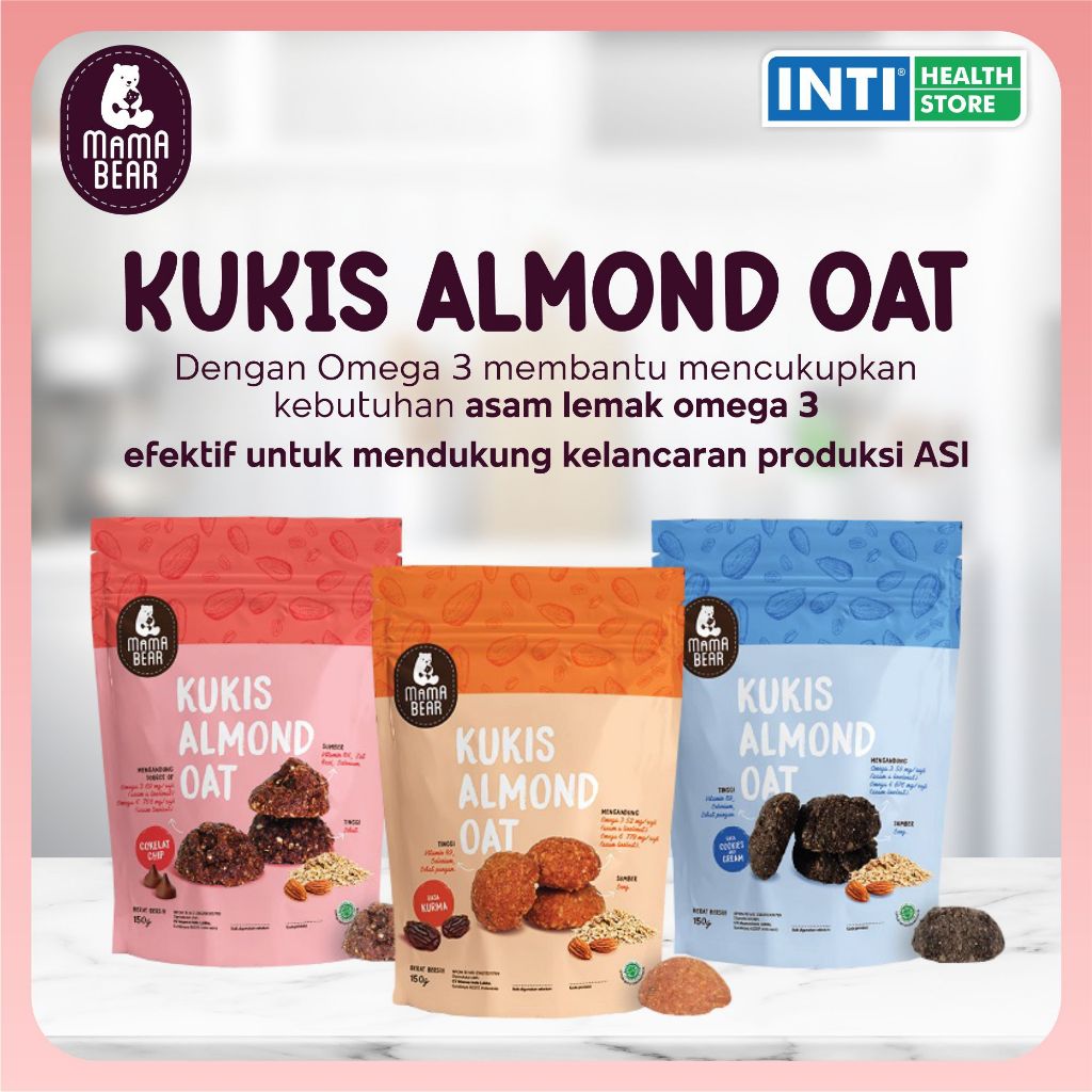 Mama Bear | Kukis Almond Oat | Kukis Booster Pelancar ASI