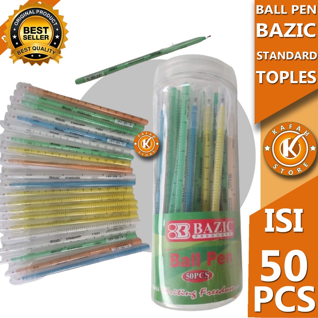 

PULPEN BAZIC STANDARD 1 TOPLES ISI 50 PCS KAFAH STORE