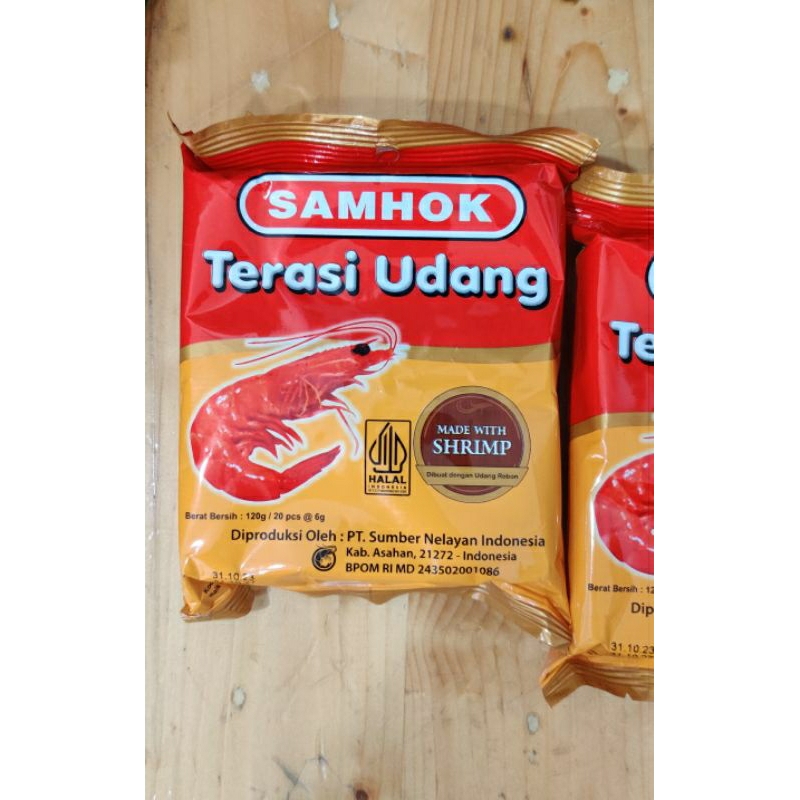 

Terasi Udang SAMHOK Medan 120gr per pack isi 20 Sachet @6gr