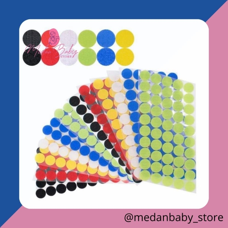 

( isi 54 pasang )Dot Velcro perekat / Stiker Bulat perekat (Isi 54 pasang) 15mm