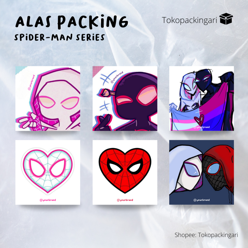 

Alas Packing | Spiderman Series | Paper Aksesoris | Kertas Dudukan | Cute Paper | Alas Packaging | Gwen Stacy | Miles Morales