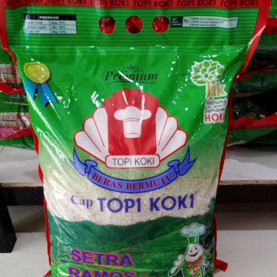 

TEBUS MURAH BERAS CAP TOPI KOKI SETRA RAMOS 5 KG 5KG TOPI KOKI SETRA RAMOS 5KG