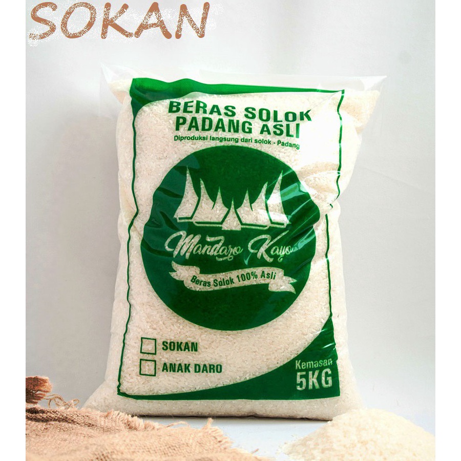 

Ready Stok Beras Padang Solok Sokan 5kg