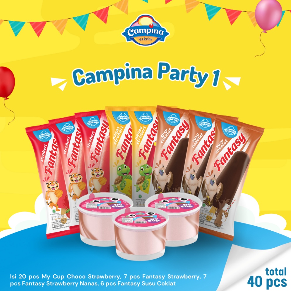 

Swip up PAKET ICE CREAM CAMPINA PARTY 1 ES KRIM