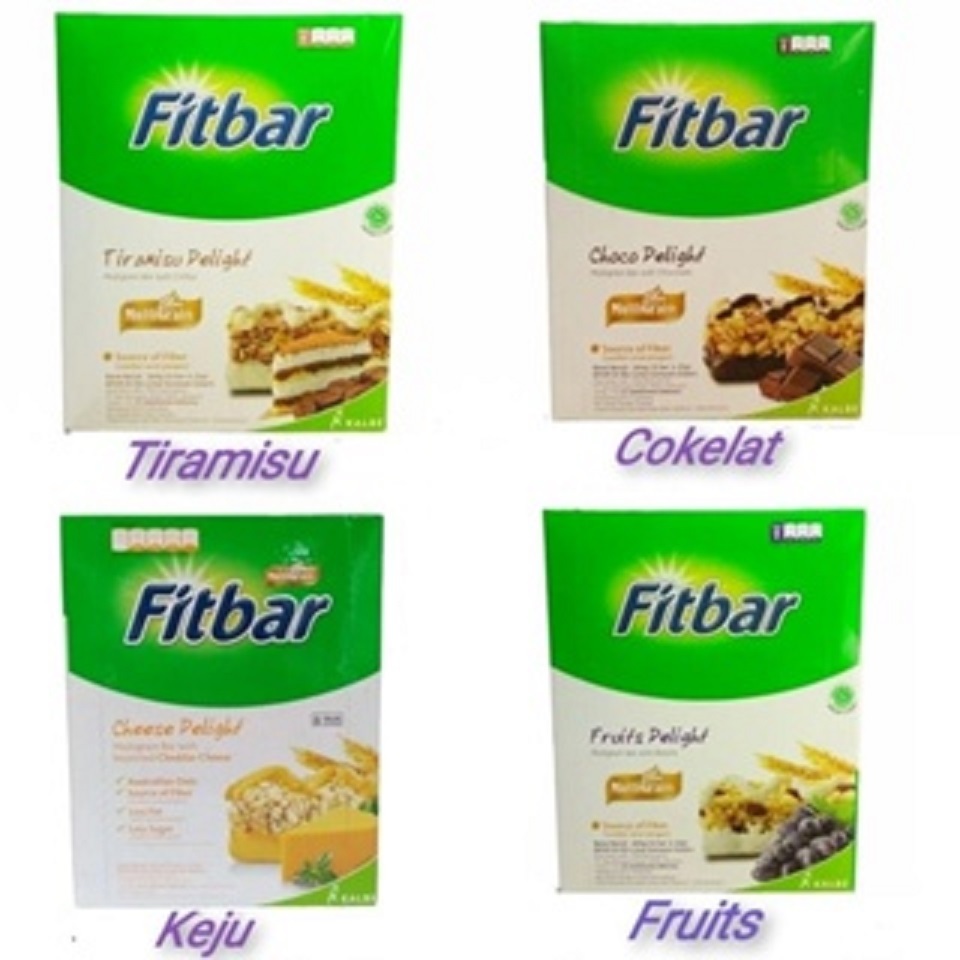 

FITBAR Cemilan Sehat Untuk Diet 1 Box isi 12 Pcs 20 gram