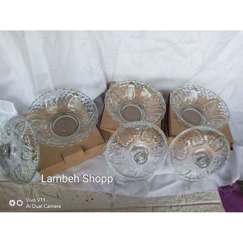 MANGKOK TUTUP KACA BUNGA MANGKOK SAMBAL KACA MANGKOK TUTUP KACA SOUP SUP BATAM