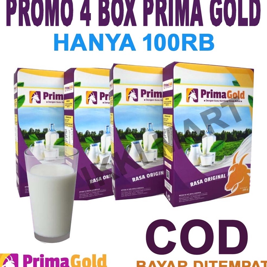 

DiSkon 4 BOX SUSU KAMBING ETAWA PRIMAGOLD SUSU PRIMA GOLD BUBUK