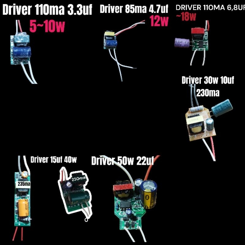 mesin lampu led /driver lampu led semua variasi
