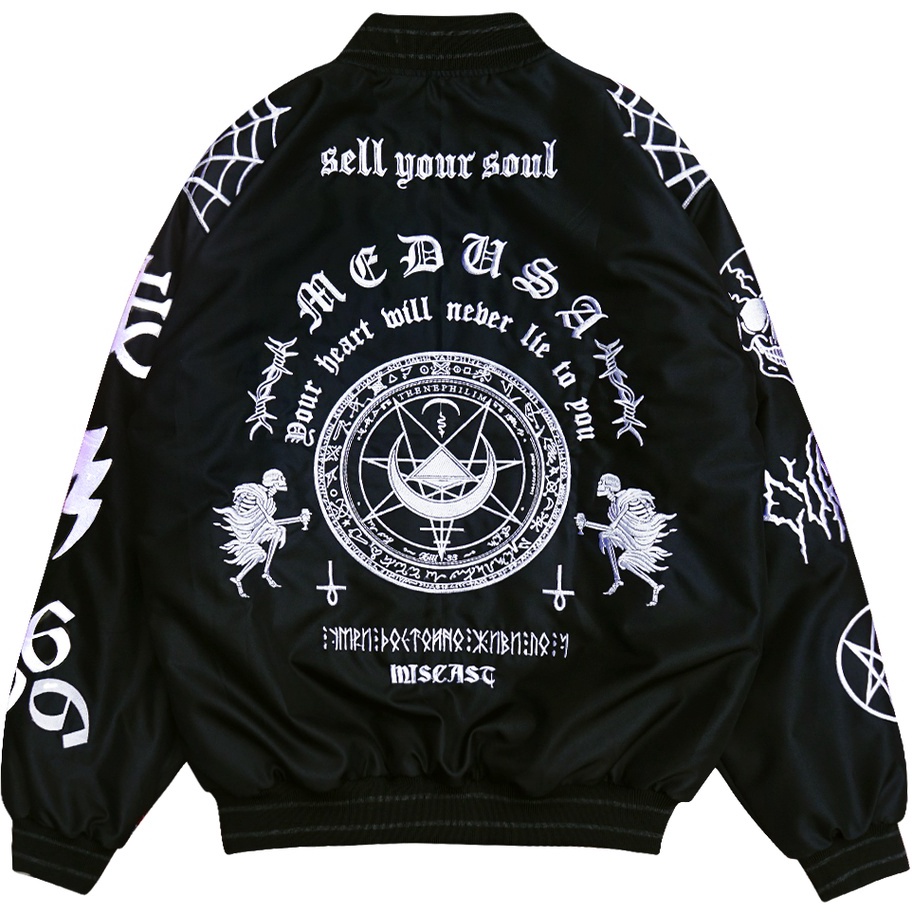 Miscast Varsity Jaket Vintage Medusa Black