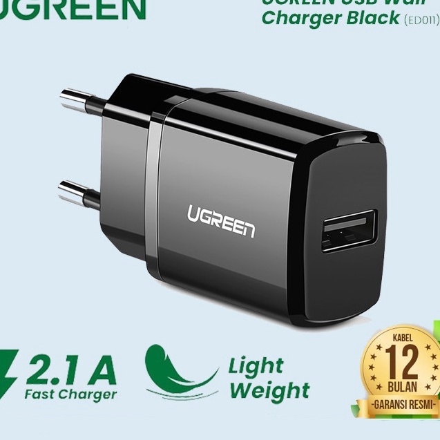 Ready Ugreen Adaptor USB Kepala Charger 21A 1W Iphone 7 8 X XS Adapter Cas TC Samsung Oppo Vivo 5459