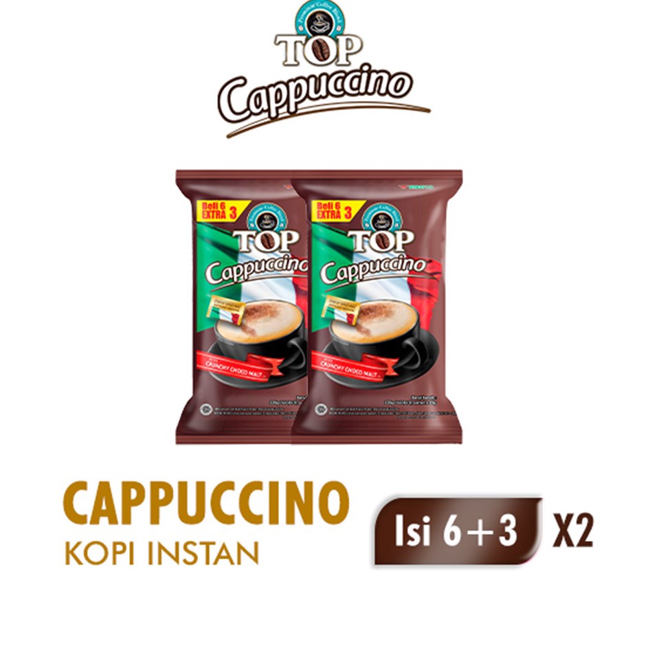 

Top Coffee Kopi Instan Cappucino Pack 25 gr isi 6 3 pcs x2