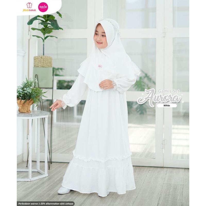 Babyjab Gamis Set Aurora Gamis Muslim Anak Perempuan Cringkle Premium