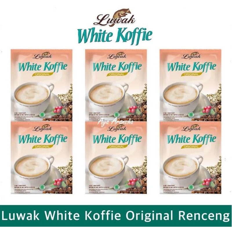 

Kopi Luwak White Kofffie Original | Less Sugar isi 9 per Renceng