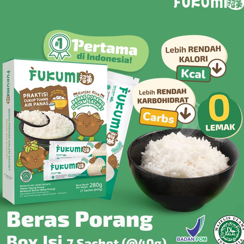 

Free Ongkir Fukumi Beras Porang dalam sachet 28grm
