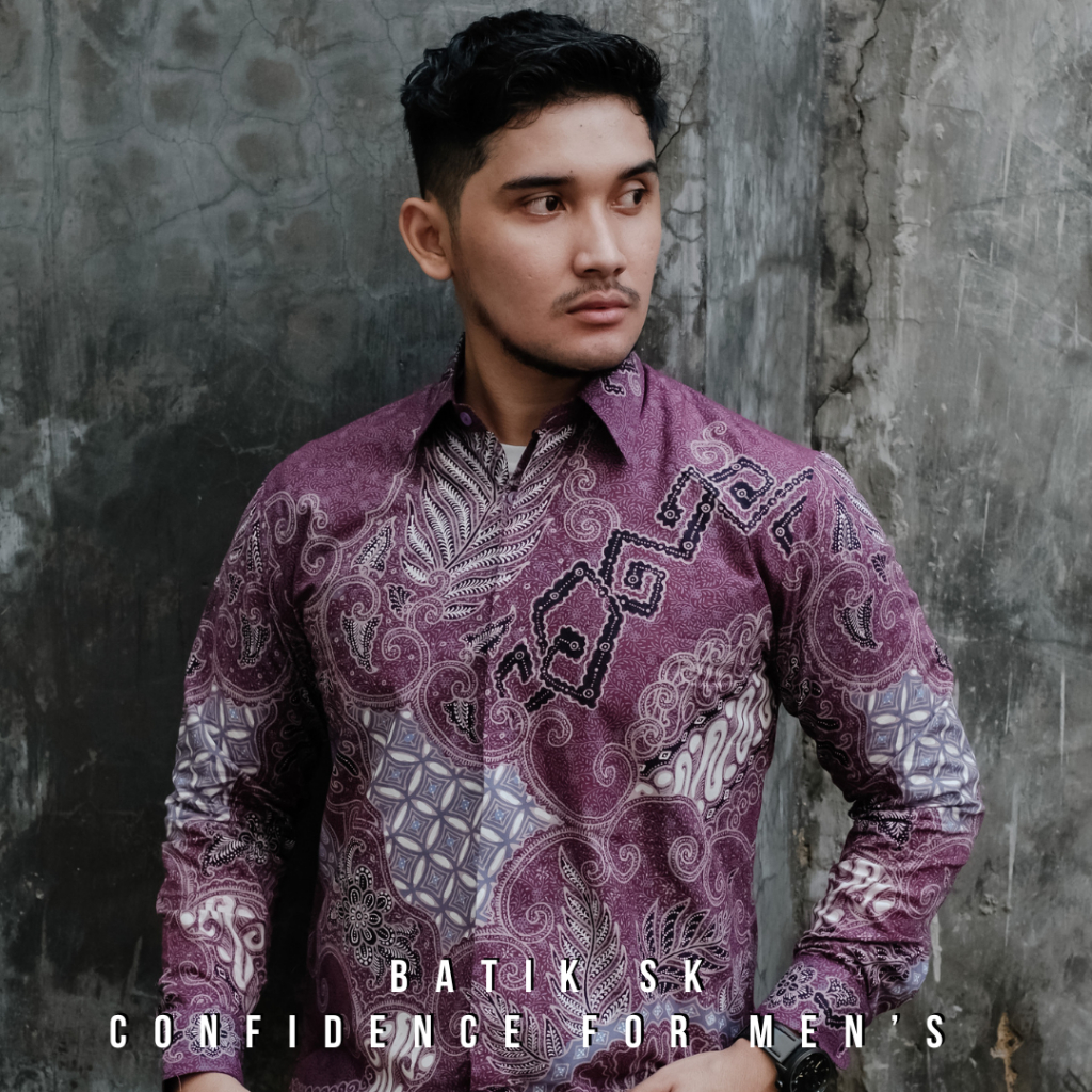 KEMEJA BATIK TANAHAN UNGU MUDA