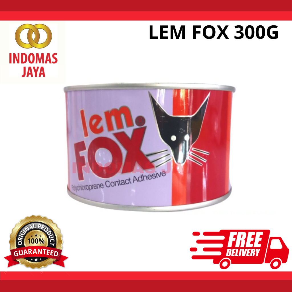 Lem Fox 300 cc / 300 gram || Lem Kuning Kaleng