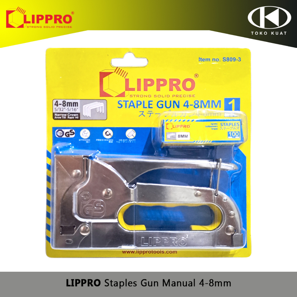 

Staples gun manual 4-8mm tacker LIPPRO S809-3 staple jok tembak hekter