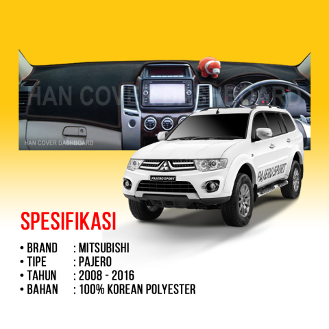 Aksesoris Mobil Alas Karpet Cover Pelindung Dashboard Mitsubishi Pajero Sport 2009-2015
