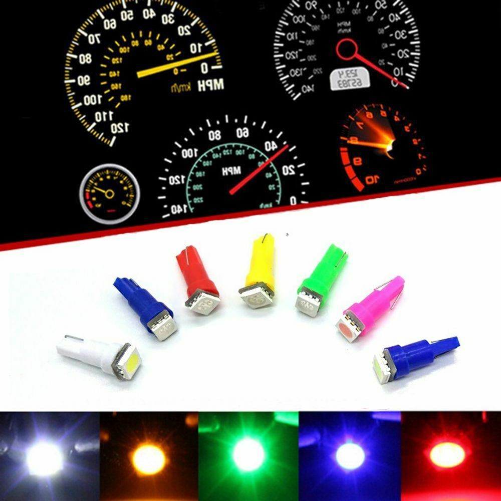 LUTFIZ Lampu LED T5 5050 1SMD LED Bulb DC12V Indicator Light Dashboard Speedometer Motor Mobil Panel AC