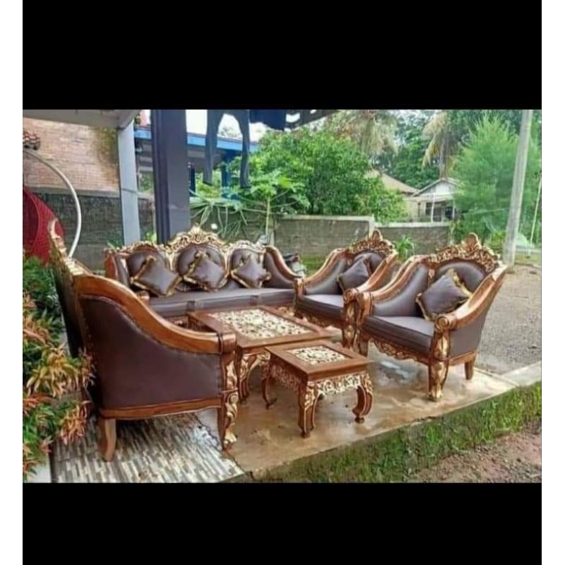 kursi sofa tamu ukiran, kursi tamu romawi ganesa