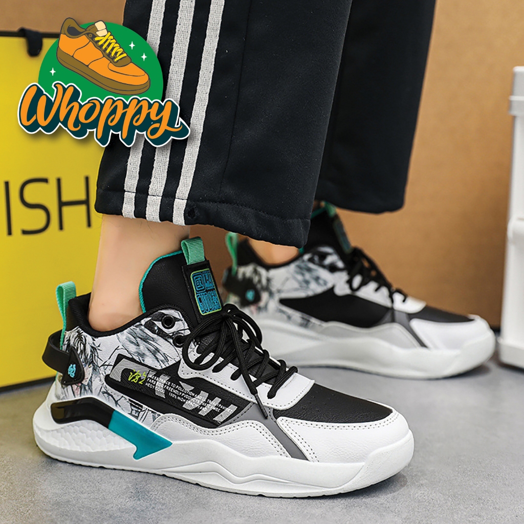 Whoppy Sepatu Sneakers Anime Fashion Sport Running Pria Cowok  Cowo Import Terbaru Kekinian Original
