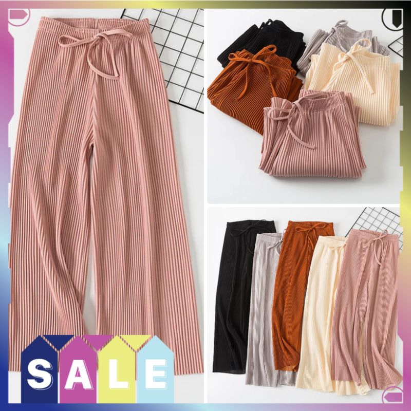 KULOT PLISKET TALI LIDI PREMIUM / KULOT PLISKET LIPATAN KECIL / KULOT LIDI PREMIUM