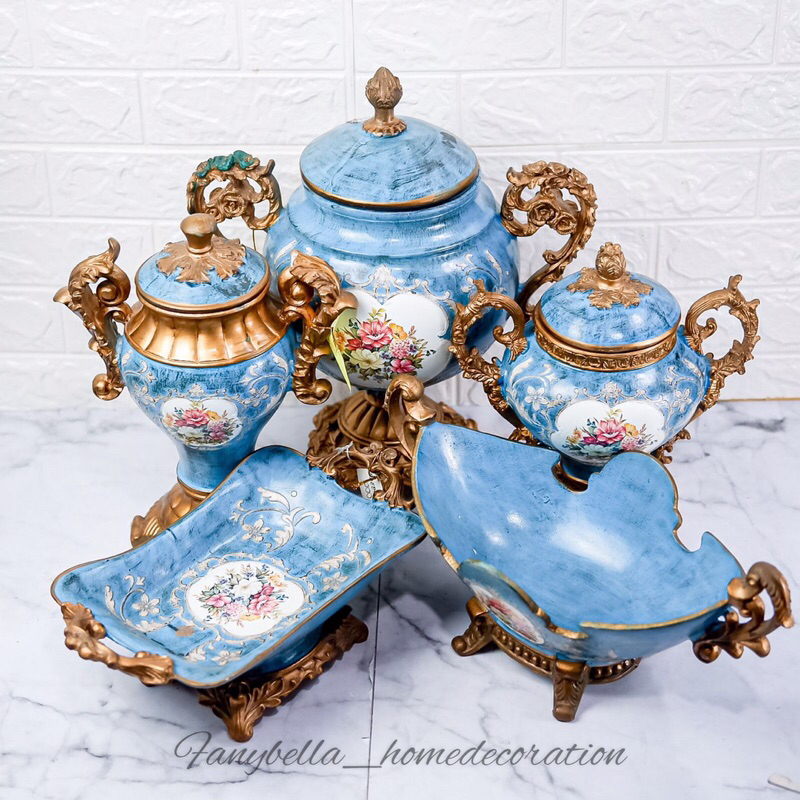 Guci Biru Vas Bunga Keramik Antik Guci Biru Antik Bunga Porselen Dekorasi Hiasan Rumah