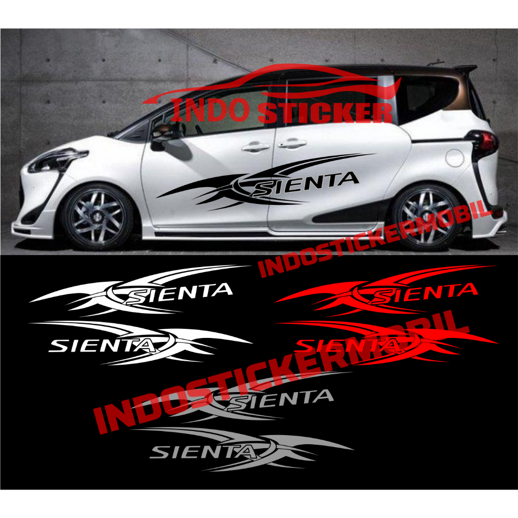 CUTTING STICKER MOBIL SIENTA STICKER MOBIL TOYOTA SIENTA TRIBAL SPORT
