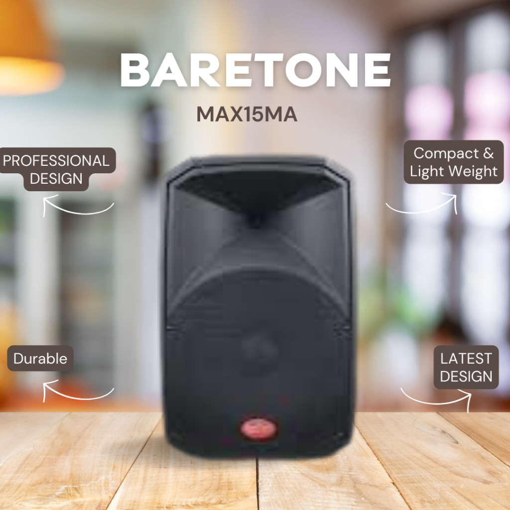 SPEAKER AKTIF BARETONE MAX15MA / MAX 15 MA / MAX-15MA 15 INCH HARGA 1 SET GARANSI RESMI BARETONE