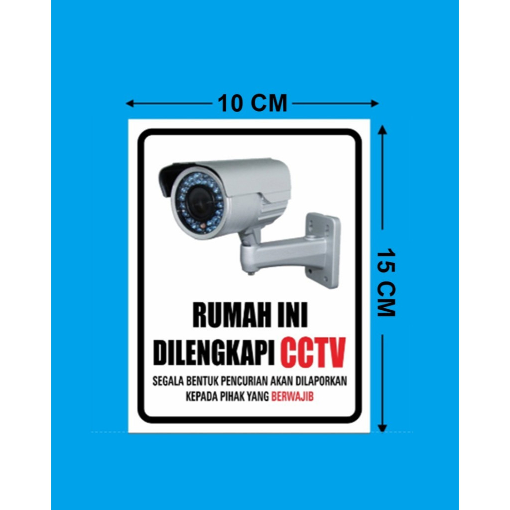 

STIKER AREA CCTV 24 JAM. STIKER KEAMANAN 15X10CM. sign Rambu k3 safety